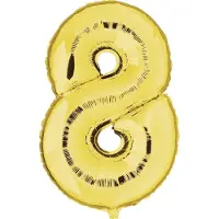 Haza Folieballon Cijfer 8 Goud - 92 cm