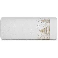 Mariall Katoenen handdoek met kerstborduursel - 50 cm x 90 cm - Merry Christmas - Kers - kerstcadeau