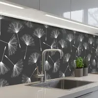 KitchenYeah Keuken achterwand 300x60 cm - Spatscherm zelfklevend Design - Paardenbloem - Plant - Muurbeschermer - Spatwand fornuis