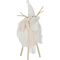 J-Line figuur Rendier - polyresin - wit/beige - medium