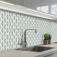 KitchenYeah Keuken achterwand 150x60 cm - Spatscherm zelfklevend Design - Vintage - Abstract - Muurbeschermer - Spatwand fornuis
