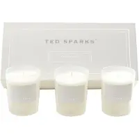 Ted Sparks Fresh Linen Mini Candle | 165 gr + 165 gr + 165 gr | Set 3 st