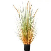 Beliani BRISTLEGRASS - Kunstplant - Groen/Oranje - 90 cm - Synthetisch