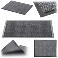 Kadax Antislip vuilvangmat, deurmat voor binnen en buiten, deurmat voor entrees en voordeuren (grijs, 80 x 120 cm)