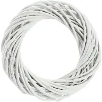 Kadax Decoratieve krans van natuurlijk wilgenhout, ideaal voor deur, tafel, raam, ring van wit rotan