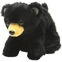 Wild republic knuffelbeer junior 18 cm pluche zwart/bruin