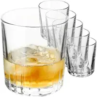 Kadax Drinkglazen, set van 6, whiskyglazen, glazenset, robuuste waterglazen, sapglazen, universele glazen, kristalglas, glazen voor water, drankjes, feestjes (280 ml, Leni 6 stuks)