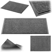 Kadax Antislip vuilvangmat, deurmat voor binnen en buiten, deurmat voor huisdeuren en entrees (grijs, 80x120 cm)