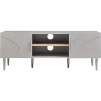 En.casa TV-meubel 'Starvili' met 2 deuren, afmetingen 120 x 40 x 45 cm, kleur grijs