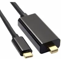 Dolphix USB-C naar Mini DisplayPort kabel (4K 60 Hz) / zwart - 1,8 meter