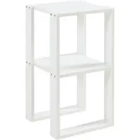 En.casa Bijzettafel Thyholm met plank 55x30x30 cm wit