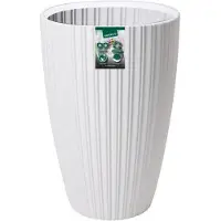 Garden ID Fancy Witte Polyethyleen Bloempot voor Tuin - 40 x 58 cm