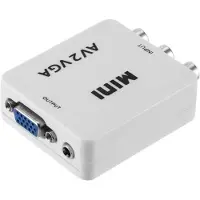 Coretek Composiet 3RCA naar VGA + 3,5mm Jack audio video converter / wit