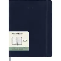 Moleskine 12 Maanden Agenda - 2026 - Wekelijks - XL - Zachte Kaft - Saffier Blauw
