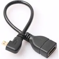 Coretek Micro HDMI - HDMI adapter - 90? haaks naar rechts - versie 1.4 (4K 30Hz) - 0,15 meter