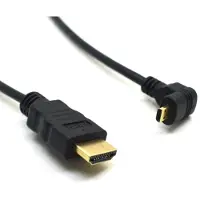 Coretek Micro HDMI - HDMI kabel - 90° haaks naar beneden - versie 1.4 (4K 30Hz) - 0,50 meter