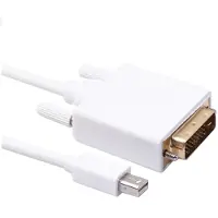 Dolphix Mini DisplayPort 1.1 naar DVI kabel (1920 x 1200) / wit - 1,8 meter