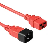 ACT C19 - C20 stroomkabel voor UPS/PDU - 3x 1,50mm / rood - 1 meter