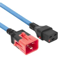 ACT PL0031 Netsnoer C19 IEC Lock - C20 IEC Lock Dual Locking | Blauw | 1 meter | PC3634