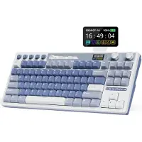 Royal Kludge RK M87, gaming toetsenbord, oceaanblauw, met cream-kleurige switches