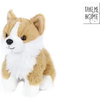 Van Manen Veenendaal Hond Corgi Pluche 20cm Bruin bruin Pluche Knuffel