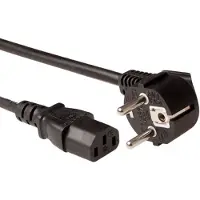 ACT Netsnoer LSZH Schuko CEE 7/7 male (haaks) - C13 IEC 60320 zwart 2,5 m AK5212