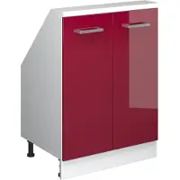 Vicco Rion Kast voor schuine wand – met 2 deuren Rode hoogglans