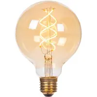 Lucide G95 - Filament lamp - Ø 9,5 cm - LED 3 StepDim (Memory) - E27 - 1x4,9W 2200K - Amber