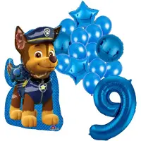 Amscan Paw Patrol Chase ballonnen pakket - 58x78cm - Folie Ballon - 9 jaar - Themafeest - Verjaardag - Ballonnen - Versiering - Helium ballon
