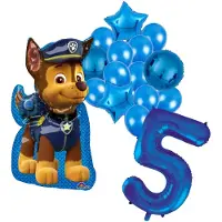 Amscan Paw Patrol Chase ballonnen pakket - 58x78cm - Folie Ballon - 5 jaar - Themafeest - Verjaardag - Ballonnen - Versiering - Helium ballon