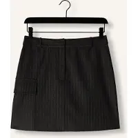 Aaiko Dames Rokken Pascale Pinstripe Vis 548 - Zwart - Maat XL