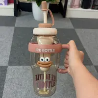 DIY Waterfles - Waterfles - Sportwaterfles - Grote waterfles - 1,3 L - Watertemperatuur lager dan 60 graden - Bruin