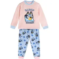 Cerda Bluey Fleece Pyjama Kinderen – Hooray! – Blauw & Roze – Officieel Gelicenseerd – Zachte Winter Pyjama