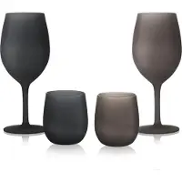 Brunner Waterglazen Blacksatin - Duurzaam en krasbestendig - Campingglas - Stapelbaar - Vaatwasser bestendig - 2 Stuks