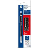 Staedtler - Mars technico - Stifthouder -2 mm - set met zwarte stifthouder + zwarte gom