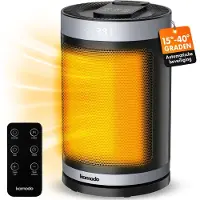 Komodo Elektrische Kachel 1500W - Keramische Ventilatorkachel - Heater - Afstandsbediening en Timerfunctie - 70° Draaifunctie -