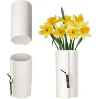 Kadax Keramische bloempot 2 kleuren bloempot bloempot keramische pot bloempot paars/viooltjes (wit, diameter 11 cm)