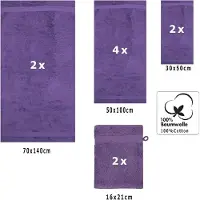 Betz 10-delige handdoekenset PREMIUM 100% katoen 2 douchehanddoeken 4 handdoeken 2 gastendoekjes 2 washandjes kleur lila