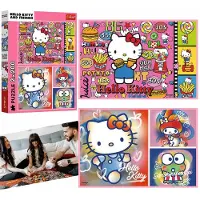 Trefl puzzel Hello Kitty en vrienden - 2x200 stukjes - kleurrijk kinderspeelgoed.