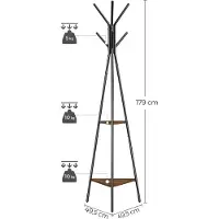 Mira Home MIRA - Kapstok - Vrijstaand - Industrieel - Vintage - 2 planken - Kleding - Hoed - Jas
