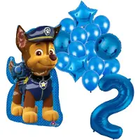 Amscan Paw Patrol Chase ballonnen pakket - 58x78cm - Folie Ballon - 2 jaar - Themafeest - Verjaardag - Ballonnen - Versiering - Helium ballon