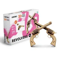 Cartonic - 2IN1 Revolver - 3D puzzel- Speelgoed - DIY- Creatief - Karton - Voor kinderen en volwassenen