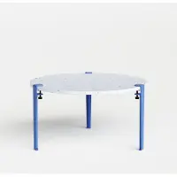 TIPTOE Venezia Gerecyclede Plastic Ronde Koffietafel - Ø 80 cm Azure Blue