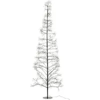 J-Line decoratie Boom 3000 Led - metaal - zwart - large