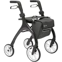 Multimotion - Curve rollator - Extra zachte softwielen - Smal & wendbaar - Geen remkabels - Uniek design - Zwart