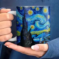 Van Gogh Keramische Mok - De Sterrennacht - 350 ml Blauw