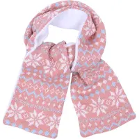 Sarcia.eu Zalmkleurige sjaal met winterse YD patronen PRIMARK