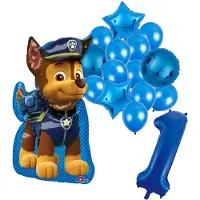 Amscan Paw Patrol Chase ballonnen pakket - 58x78cm - Folie Ballon - 1 jaar - Themafeest - Verjaardag - Ballonnen - Versiering - Helium ballon