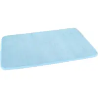 Gerimport Badmat - blauw - sneldrogend - 40 x 60 cm - rechthoekig - zacht