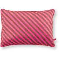 Pip studio Sierkussen Block Stripes - Kussen voor de Woonkamer - Roze - 35x50cm
